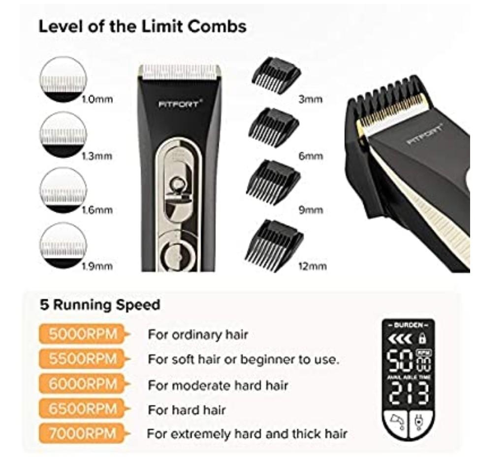 FITFORT Hair Clippers Trimmer Professional Cordless Hair, Beard and