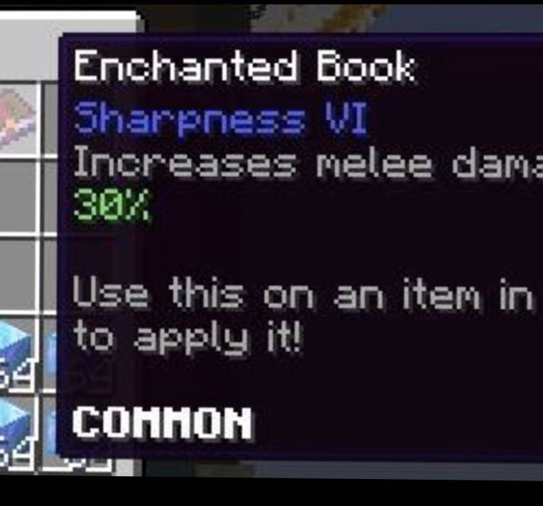 [Sharpness 6] Hypixel Skyblock Enchantment book 附魔書, 興趣及遊戲, 手作＆自家設計, 其他