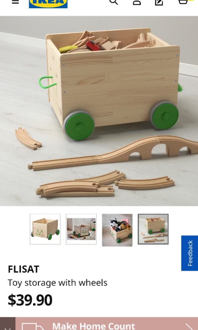 FLISAT Toy storage with casters - IKEA
