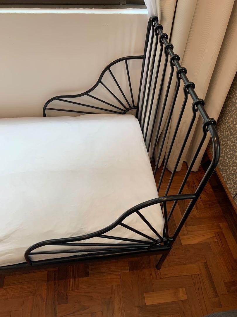IKEA Minnen kids bed in black, Babies & Kids, Baby Nursery & Kids