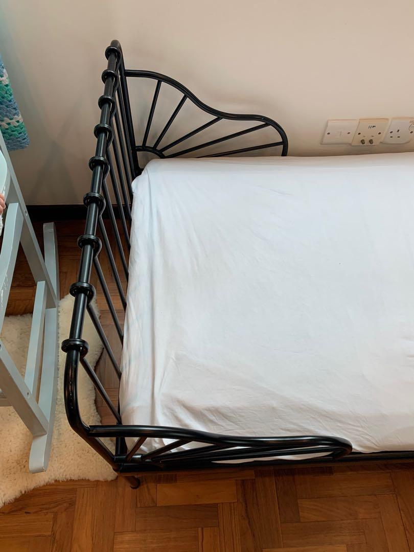 IKEA Minnen kids bed in black, Babies & Kids, Baby Nursery & Kids