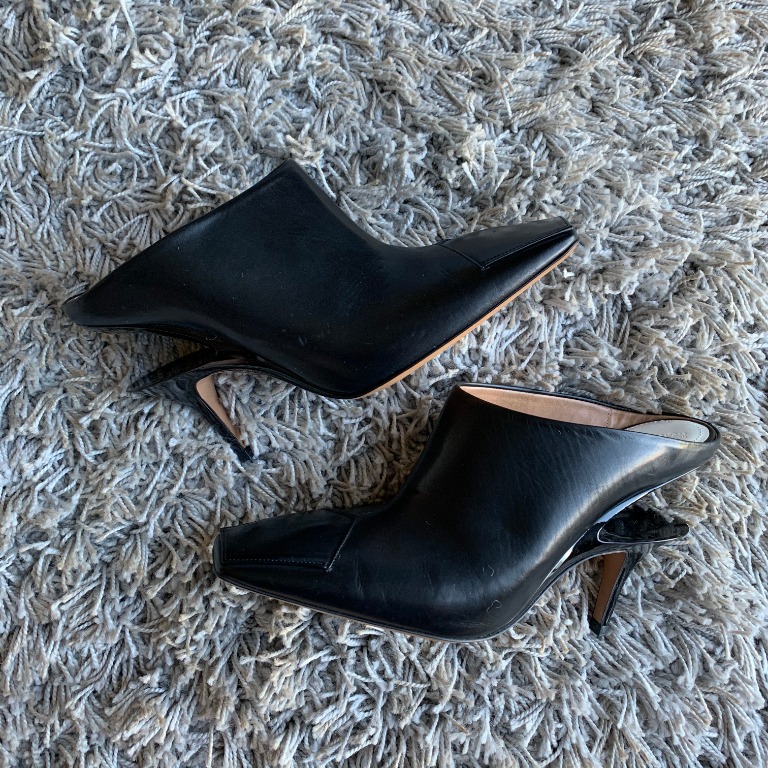 Maison Martin Margiela Floating Cut Out Leather Mule Heels in