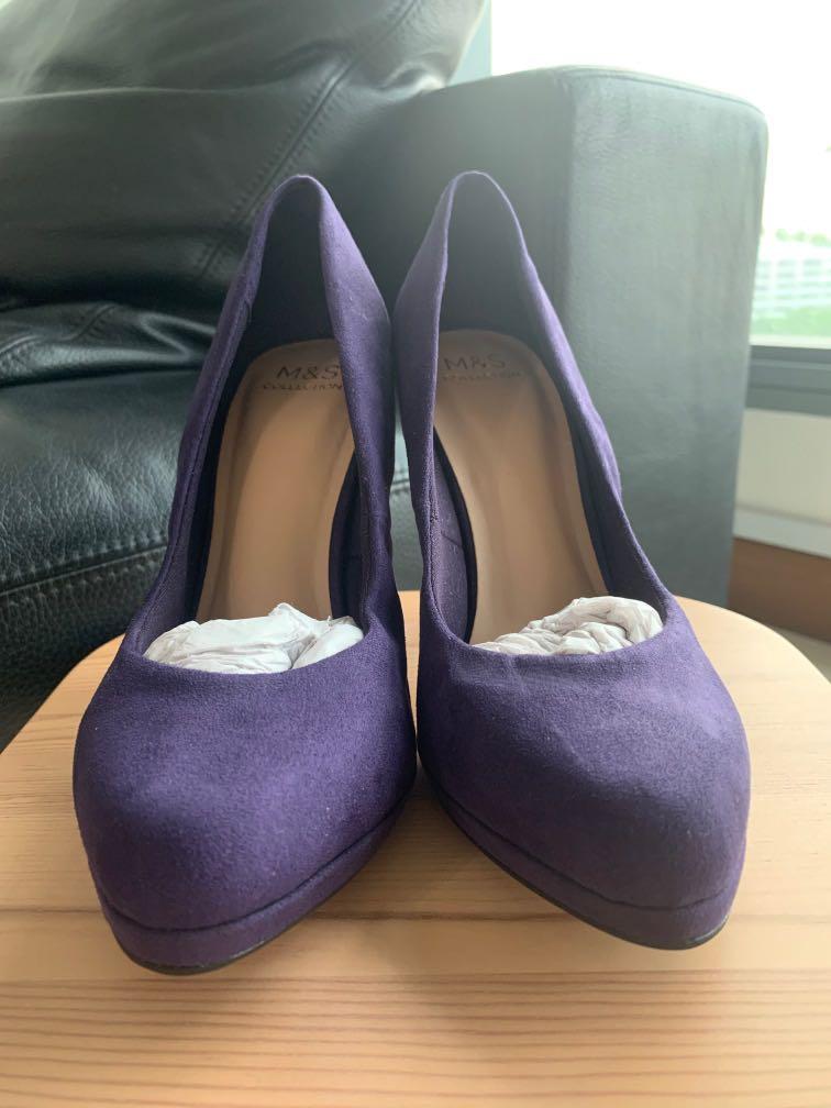 marks and spencer purple shoes