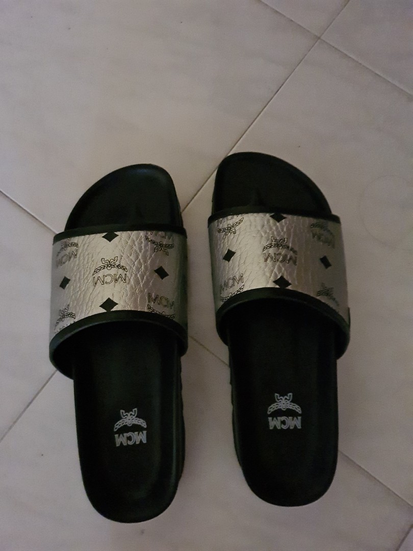 MCM Slides Men s Fashion Footwear Flipflops and Slides on Carousell