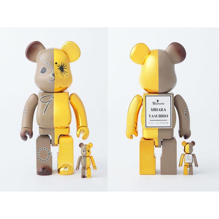 グランドセール 漫画 Yasuhiro Mihara Bearbrick Be@rbrick Medicom 400% Gold 100% & キューブリック、ベアブリック