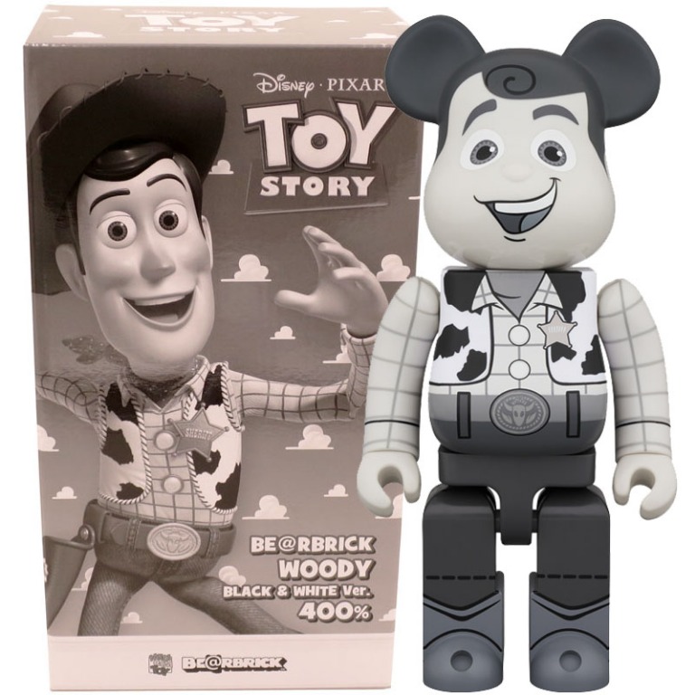 Medicom Be@rbrick Bearbrick Toy Story Woody B&W Ver. (Black