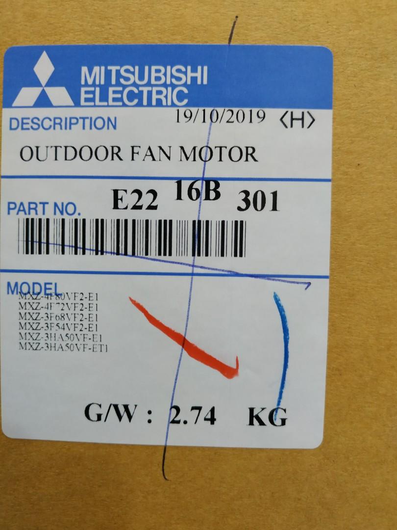 Mitsubishi Electric Outdoor Fan Motor, Electronics, Others on Carousell