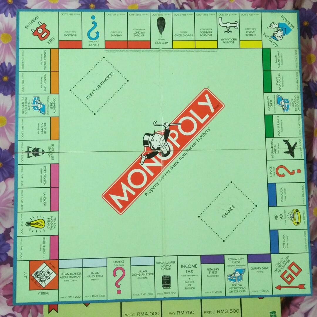 Monopoly (Malaysian Edition), Hobbies & Toys, Toys & Games on Carousell