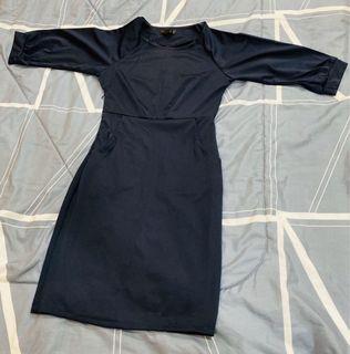 #CarousellBelanja Navy Blue Bodycon Dress
