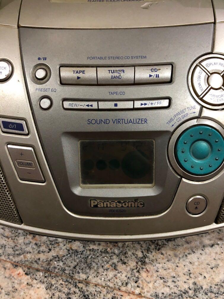 Panasonic radio cassette player CD player, Audio, Portable Music Players on  Carousell