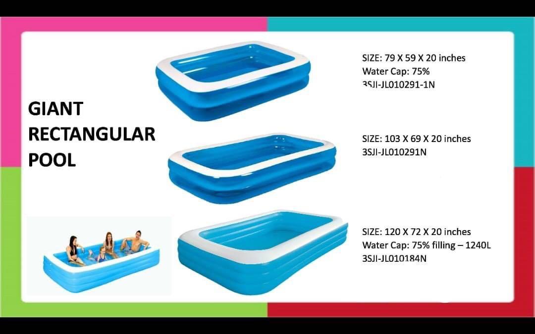 Sun club inflatable pool, Babies & Kids, Bathing & Changing, Bathtub ...