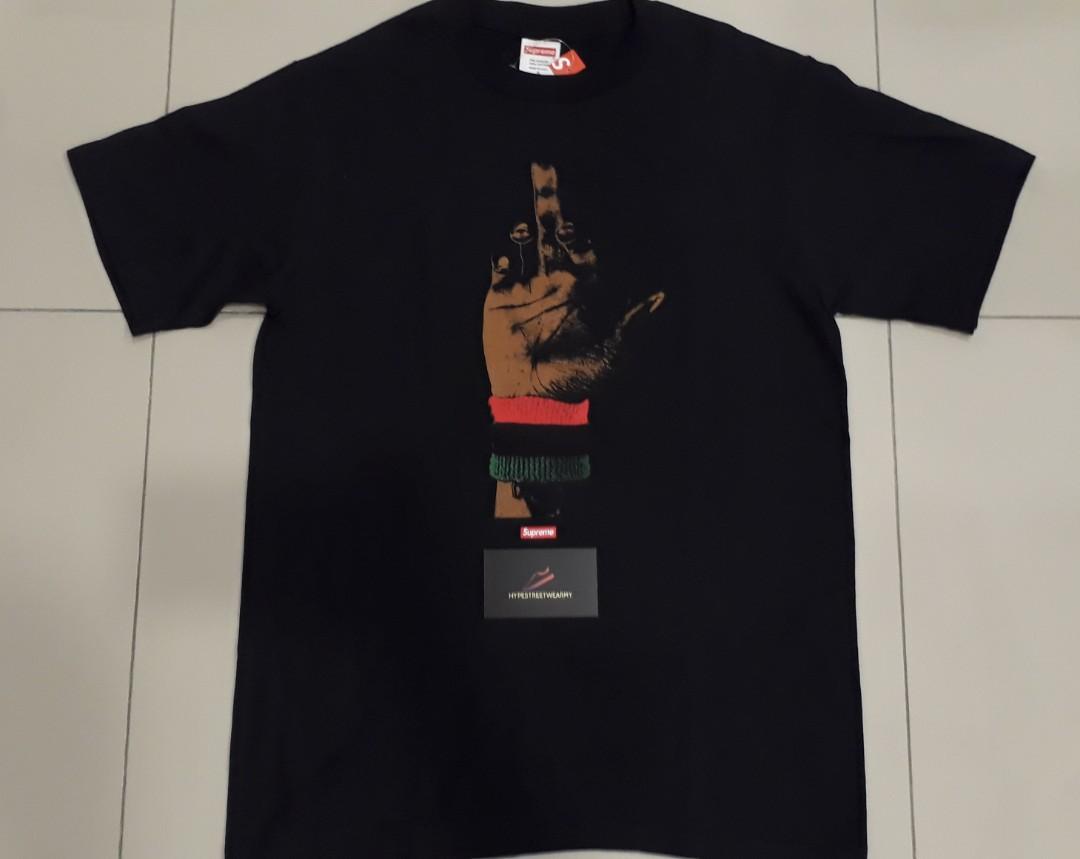 Supreme middle finger cheap shirt