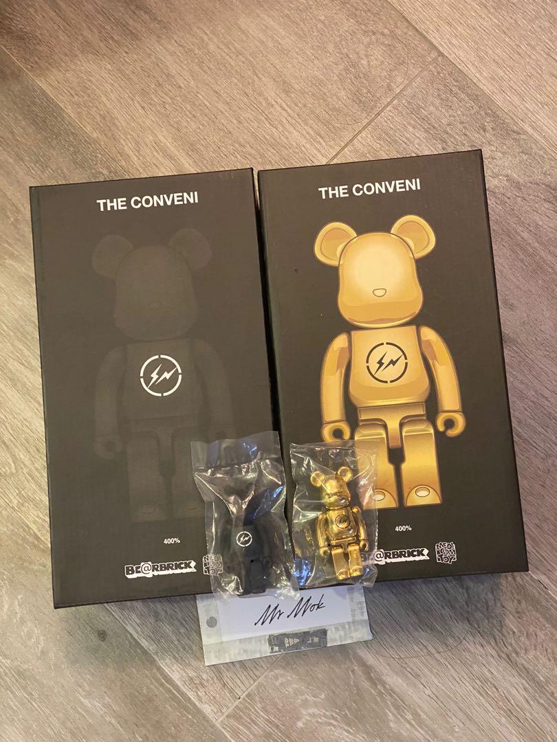 The Fragment Design the Conveni bearbrick 400% 100% black and gold