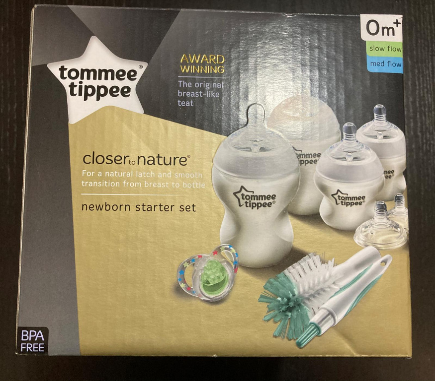Tommee Tippee Closer To Nature Newborn Starter Kit 闊嘴奶瓶套裝（連奶嘴）