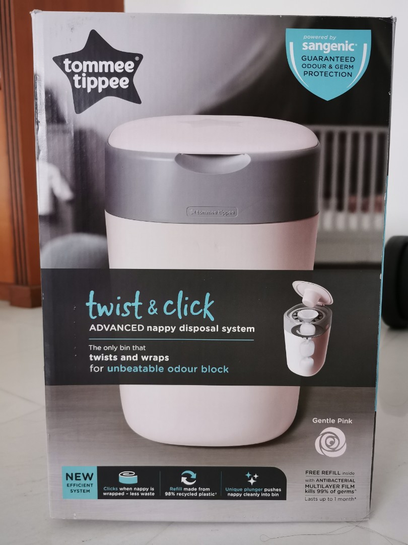Tommee Tippee Twist & Click Advanced Nappy Disposal System, Babies