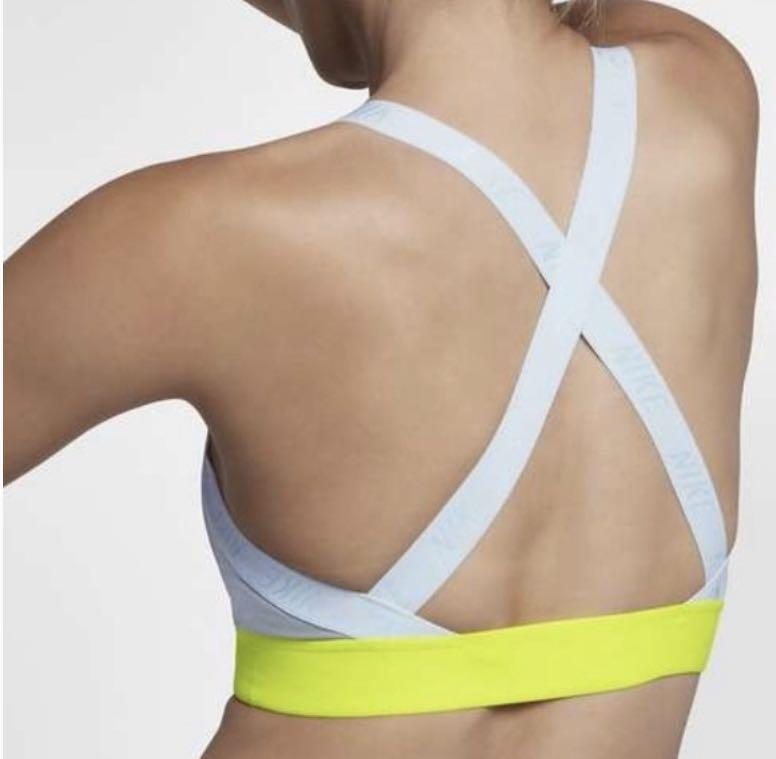 nike indy logo back sports bra