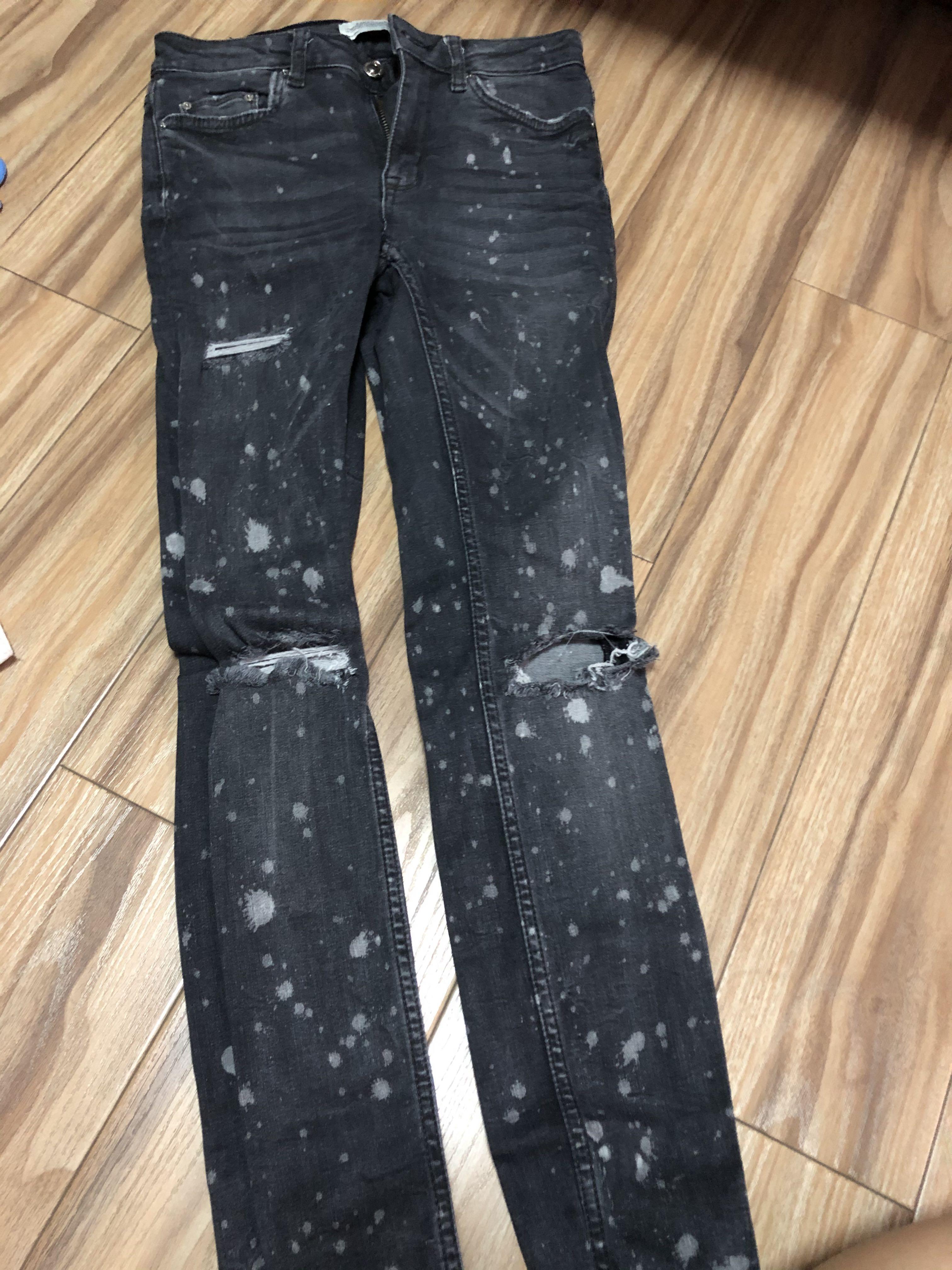 zara grey ripped jeans
