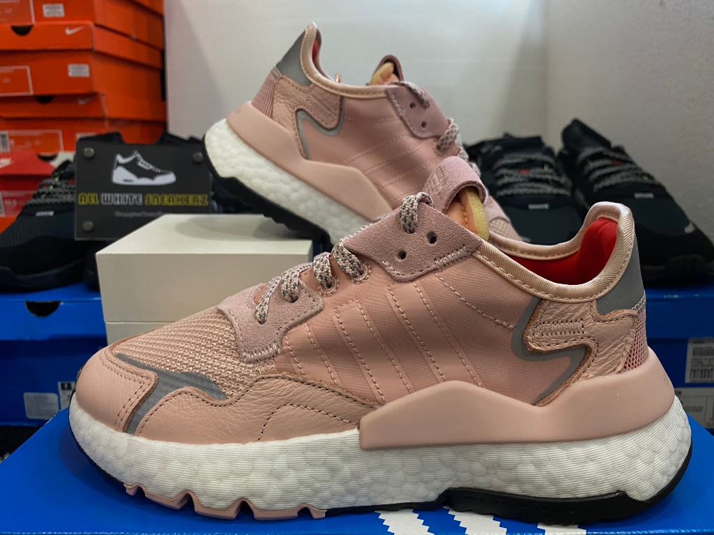 Pink adidas best sale nite jogger