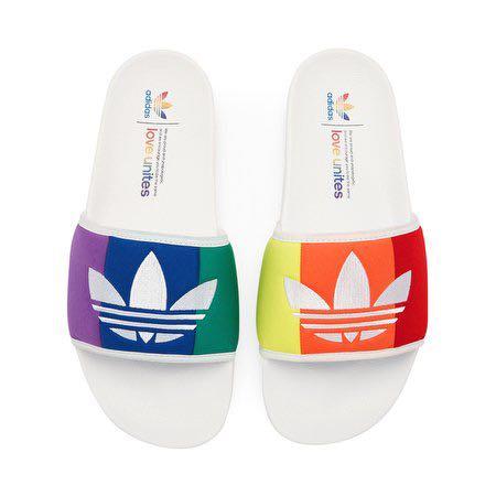 adidas slides rainbow