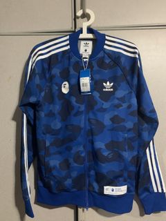 Bape x adidas jacket blue clearance