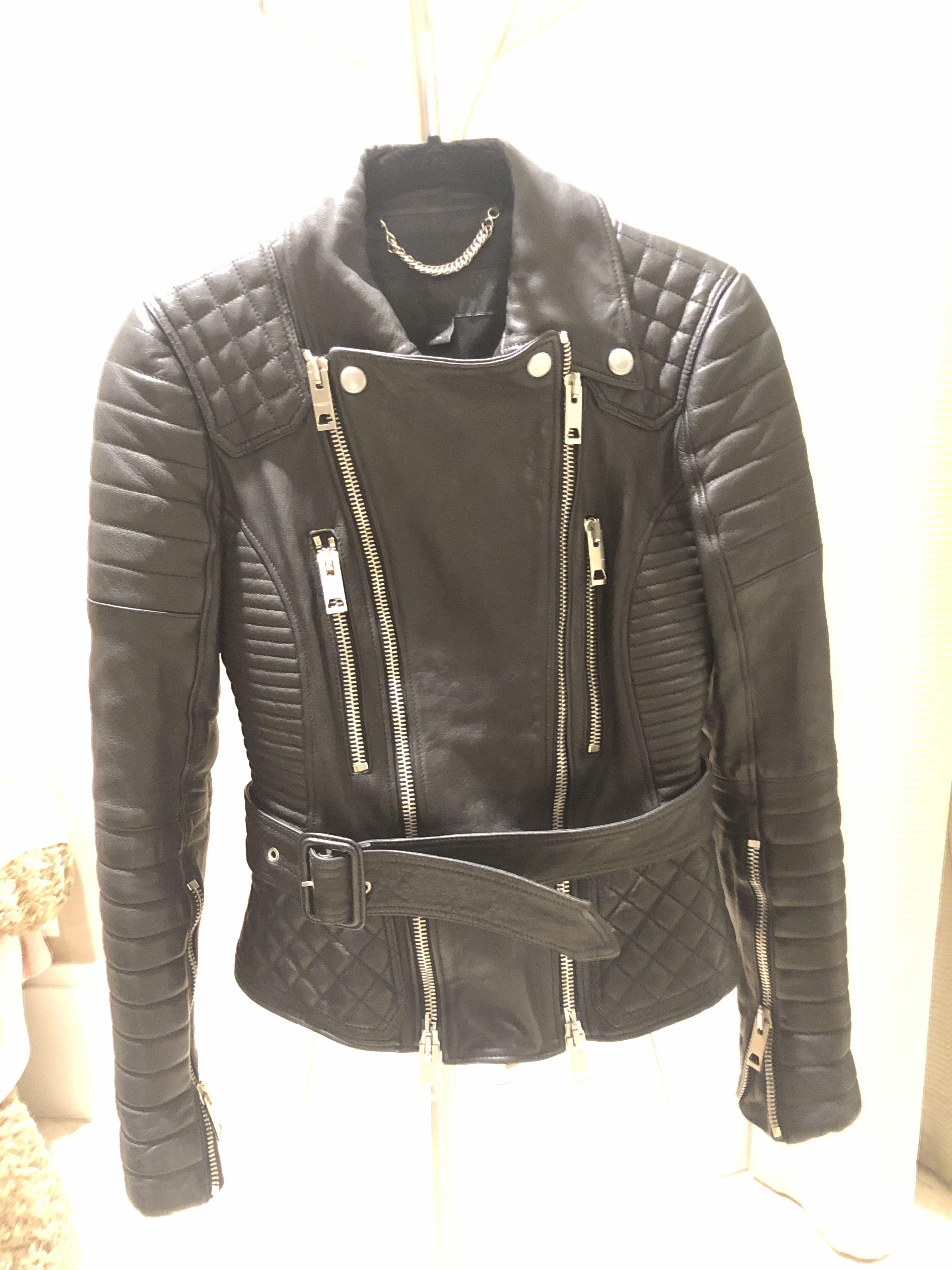 Burberry prorsum leather shop jacket size 10