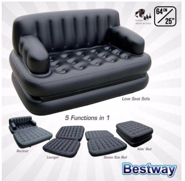 Bestway 5 In 1 Inflatable Sofa Air Bed, Bestway Inflatable Sofa Bed Review