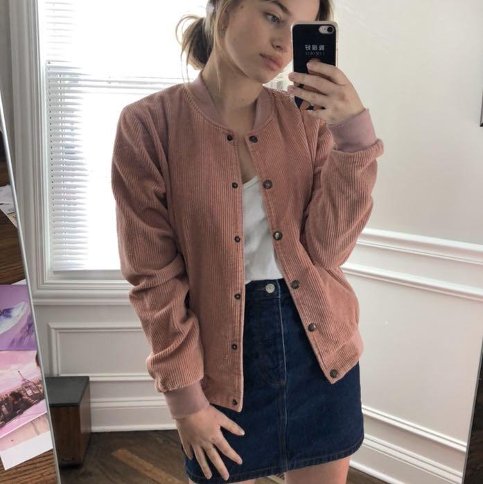 Brandy melville clearance pink corduroy jacket
