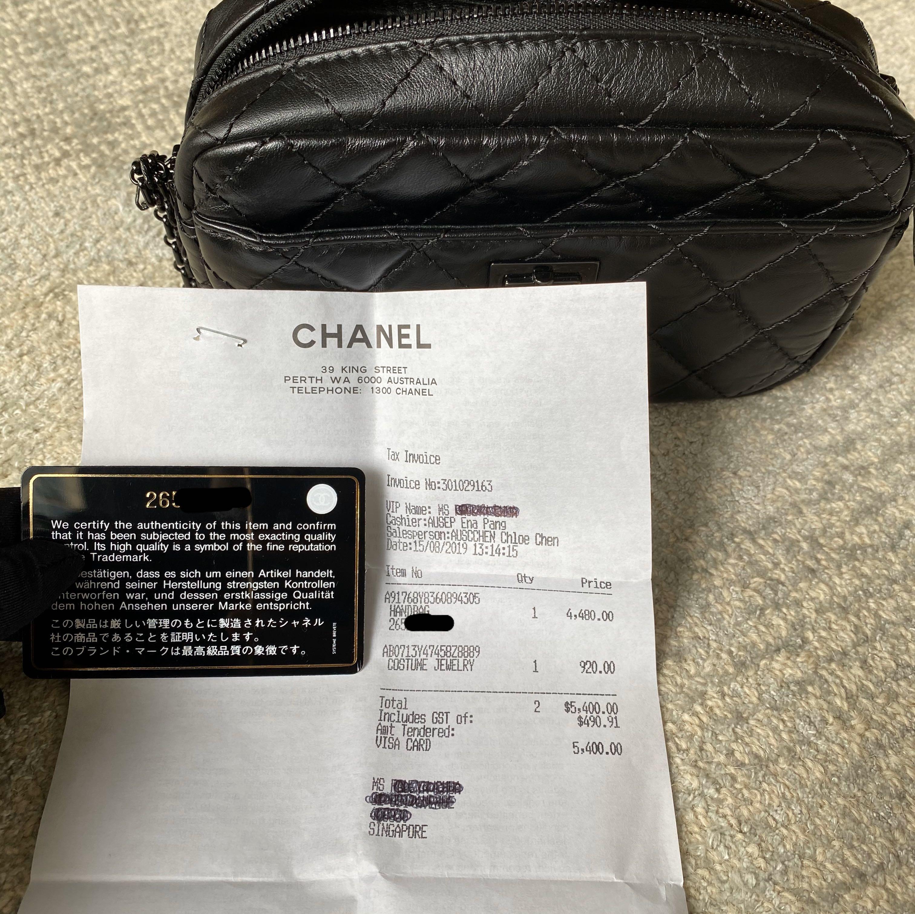 Chanel Black Leather Small Reissue Camera Bag