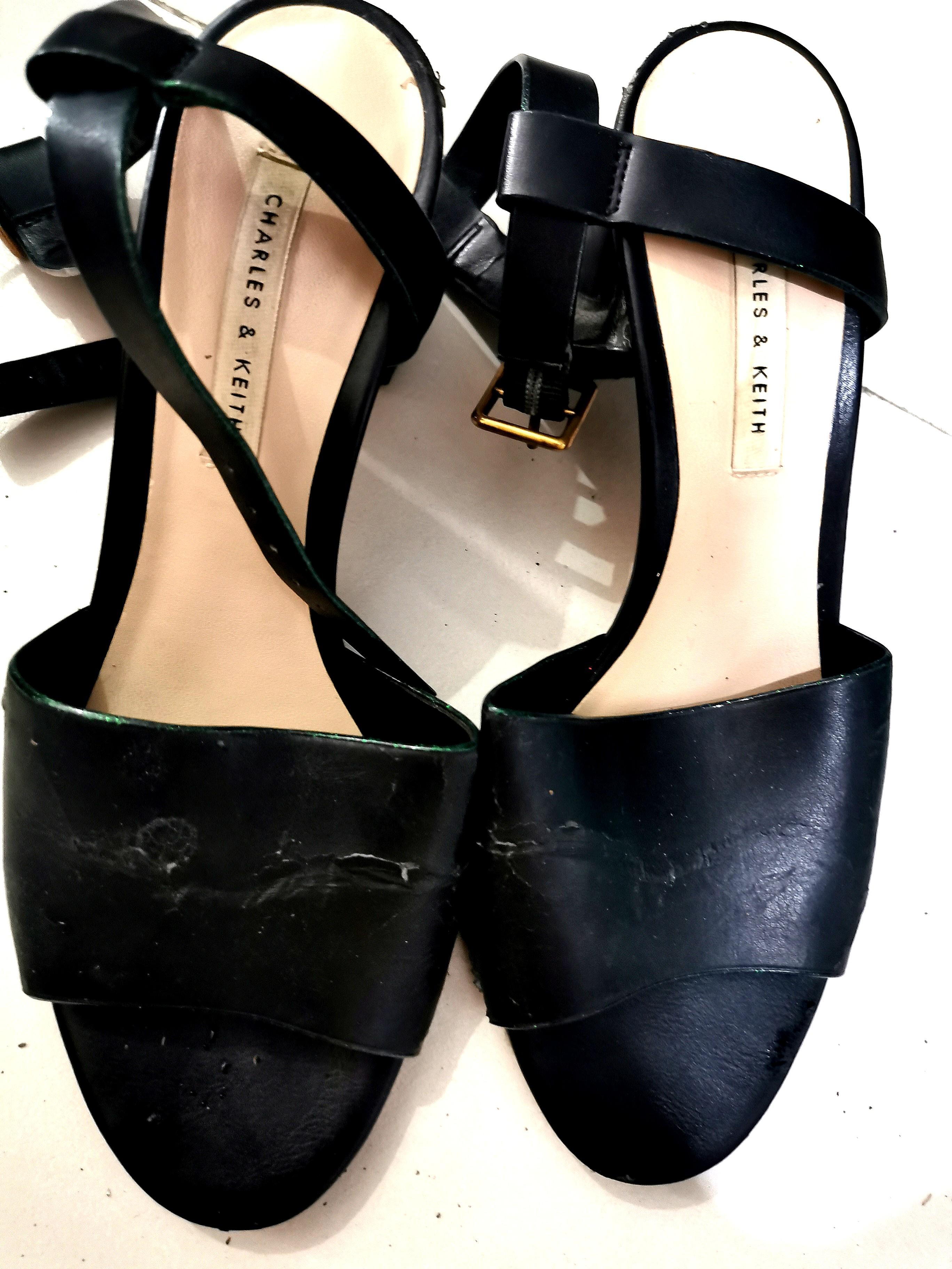 dark green shoes heels
