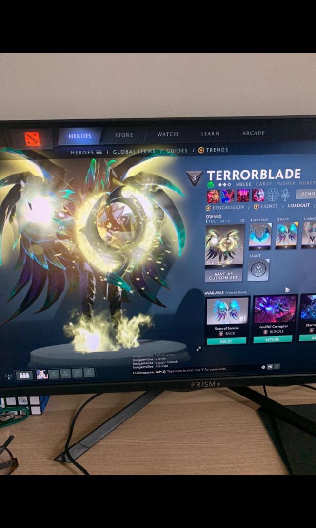 Dota 2 TB arcana with prismatic gem, Video Gaming, Gaming Accessories