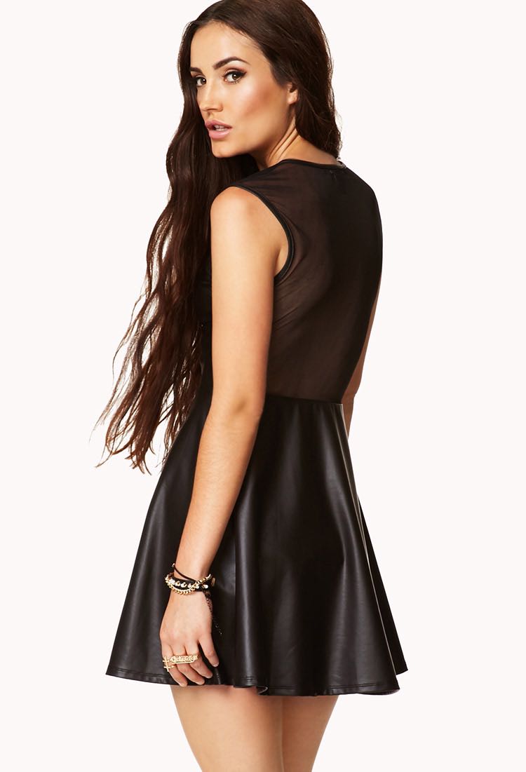 Faux leather dress forever 21 hotsell