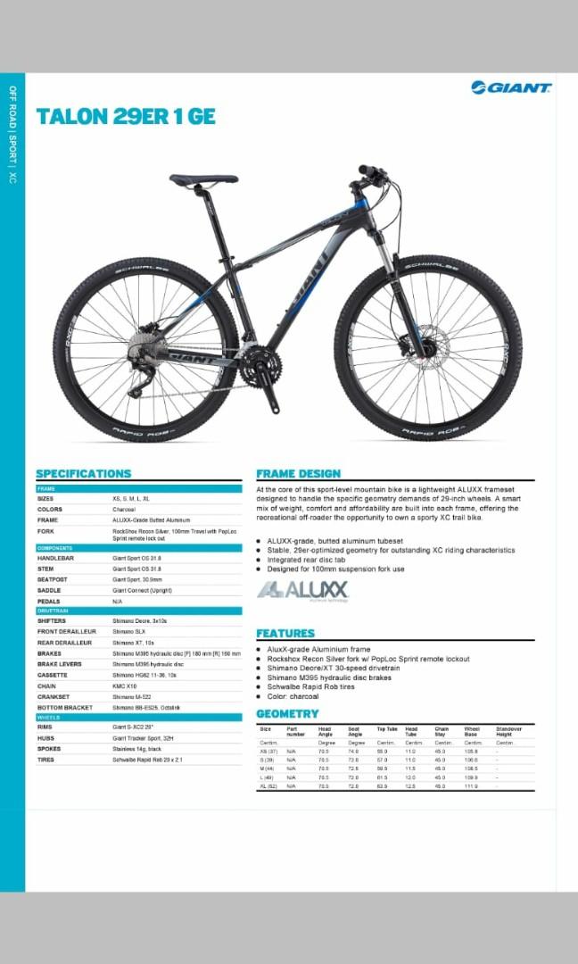 Giant talon 29 ge hot sale