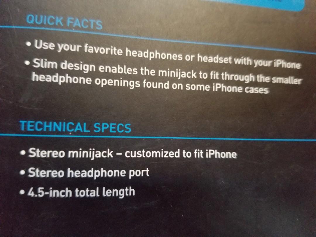 Headphone adapter for iphone (Category: Headphones & Headsets) located in Dasmarinas. Submitted by d.lelis (Listing ID 1002912446, Image 3). Description: Headphone adapter for iphone use your favorite headphone with your iphone stereo minijack 4.5 inch total length.