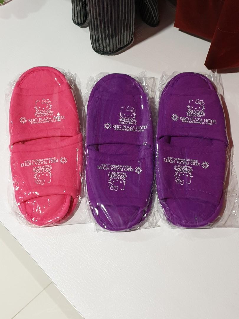 Hello Kitty Bedroom Slippers Only Purple Left Travel Travel Essentials Travel Accessories On Carousell 3 hello kitty pictures purple cat 5x7 3pc wall hangings home girls bedroom. carousell
