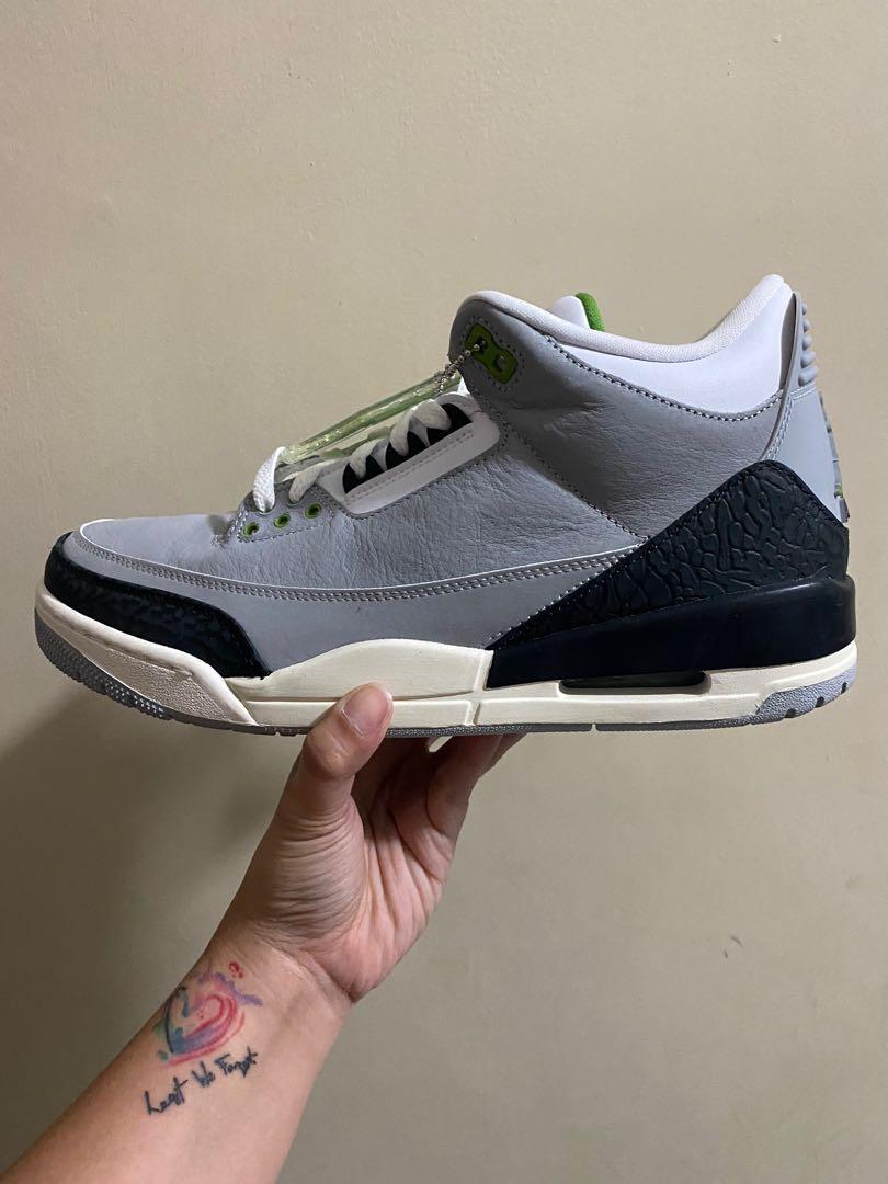 Jordan 3 Retro Chlorophyll Men s Fashion Footwear Sneakers on