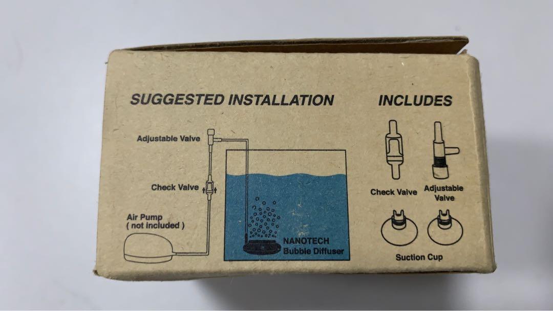 NanoTech Bubble Diffuser (Category: Homes & Other Pet Accessories) located in Singapore. Submitted by largal (Listing ID 1003067745, Image 2). Description: Helps create low turbulence, highly oxygenated aquarium environment. • Creates aesthetically pleasing ultra-fine bubbles • Helps increase DO (Dissolved Oxygen) level in aquarium • Nano Bubbles causes less water loss due to splashing compared to large bubbles • Stays in water for prolonged peri