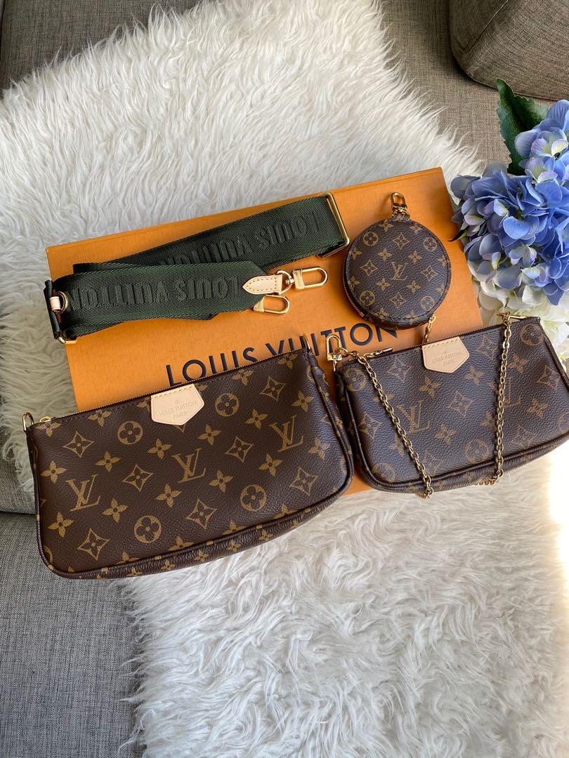 ✖️SOLD!✖️ Our 7th and Last Set! Louis Vuitton Multi Pochette with Khaki  Strap., Luxury, Bags & Wallets on Carousell