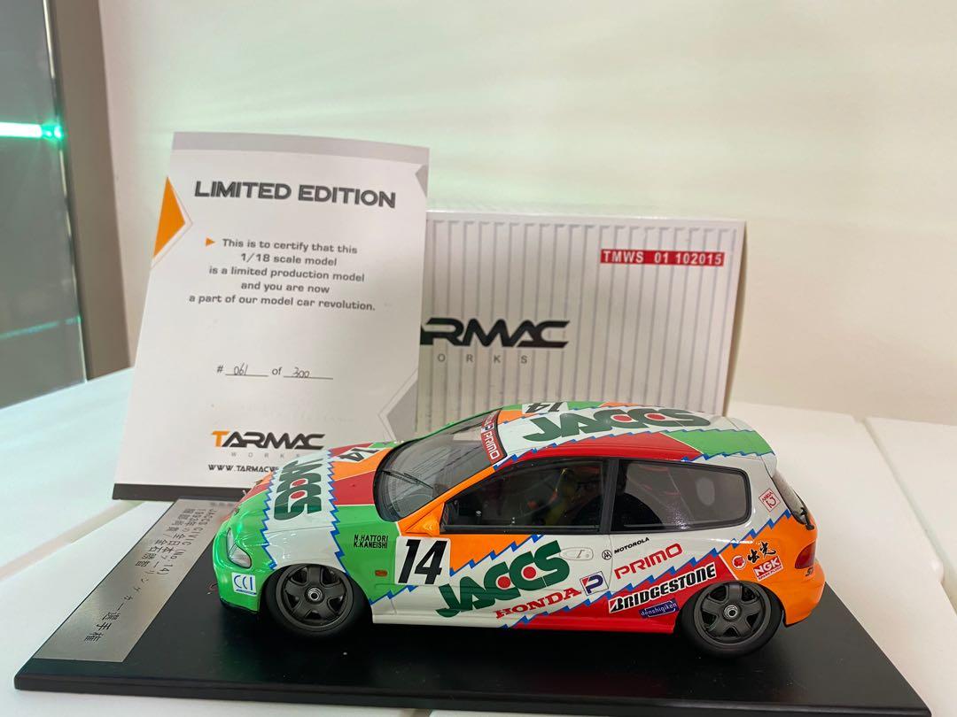 冬の華 TARMAC WORKS 1/18 HONDA CIVIC EG6 マカオカップ