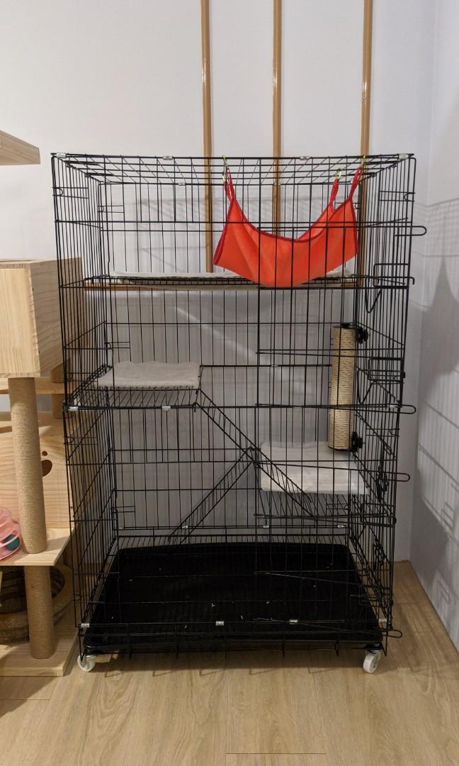 Used Cat Cage 4 tiers Pet Supplies Homes Other Pet Accessories