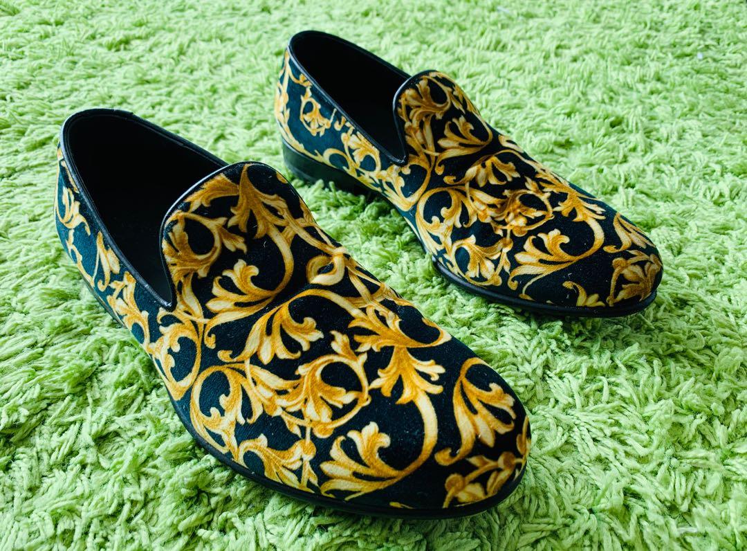 Versace velvet shoes sales