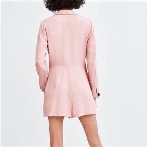 pink blazer romper