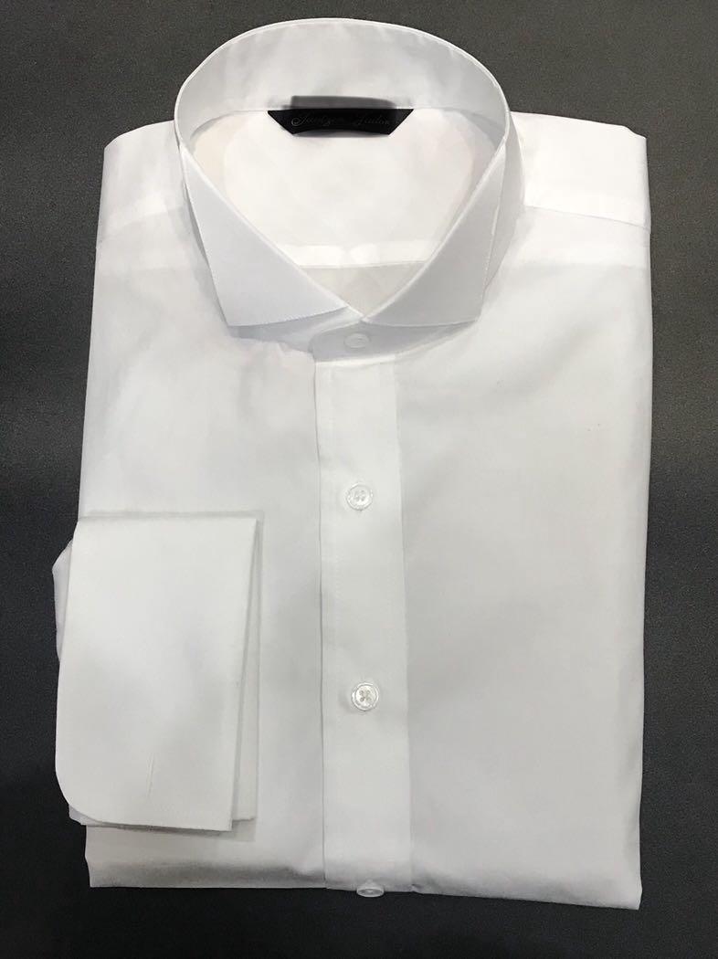 全新白煲呔領恤衫new White Bow Tie Wing Collar Shirt 男裝 男裝衫 外套 Carousell