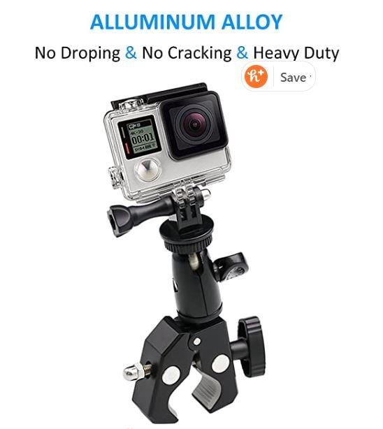  EXSHOW Camera Motorcycle Mount for Gopro, 360