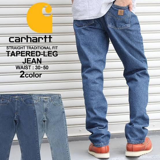 Carhartt tapered leg Jean, Men's Fashion, Bottoms, Jeans on Carousell