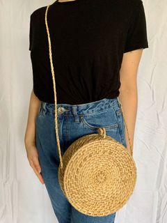 Crossbody Round Wicker Bag Crossbody Round Wicker Bag