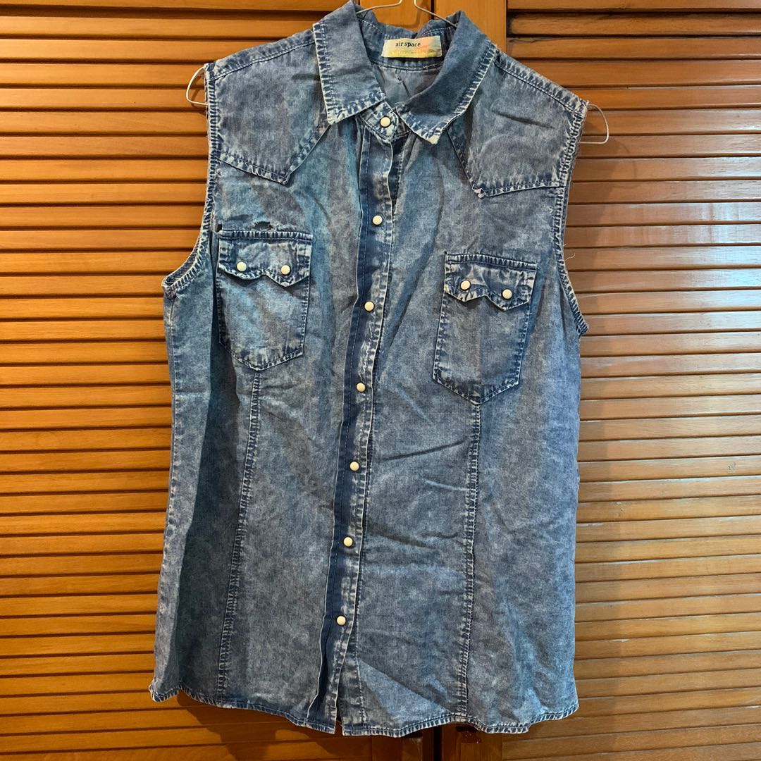 Denim Sleeveless Top #RamadanSale 