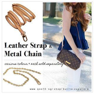 POCHETTE DAME LV PM and GM Felt Insert Chain Sling Leather Strap