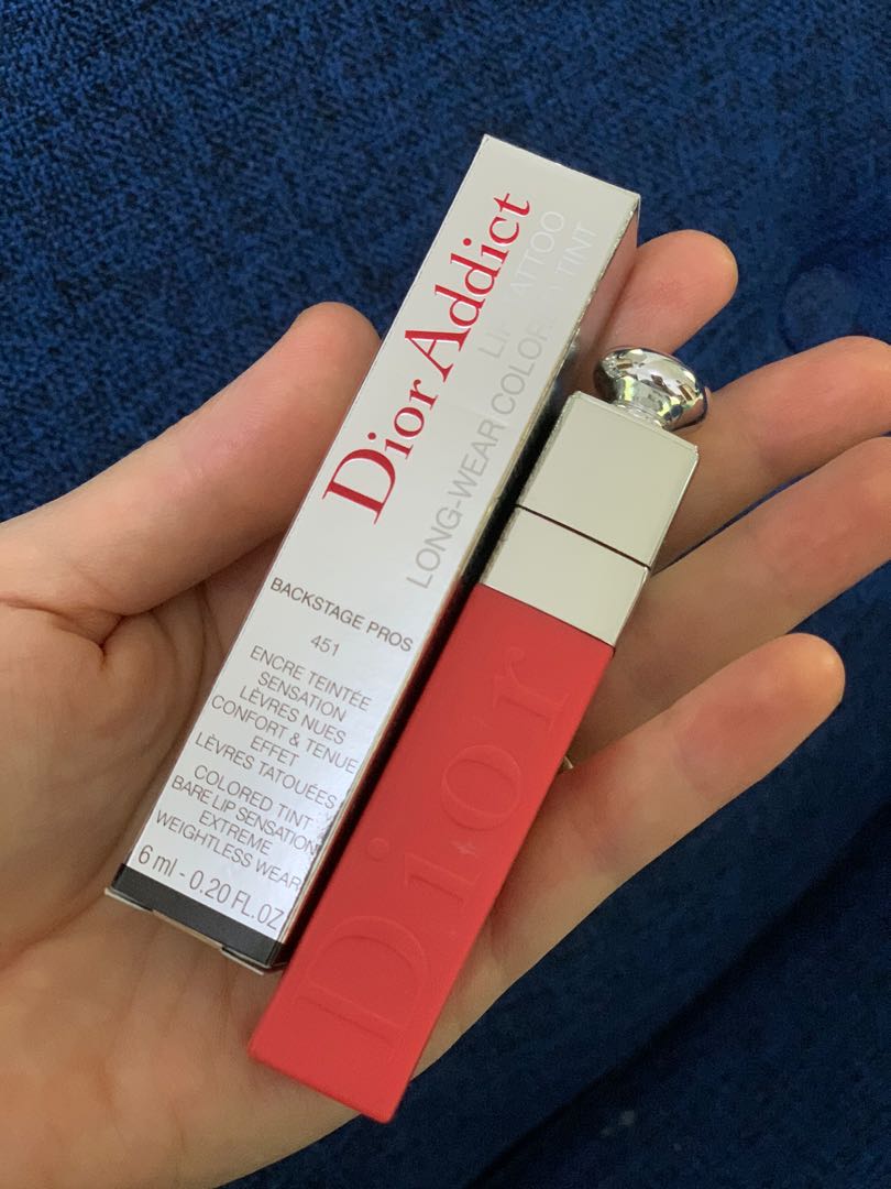 Dior Addict Lip Tattoo shade 451 Natural Coral, Kesehatan & Kecantikan