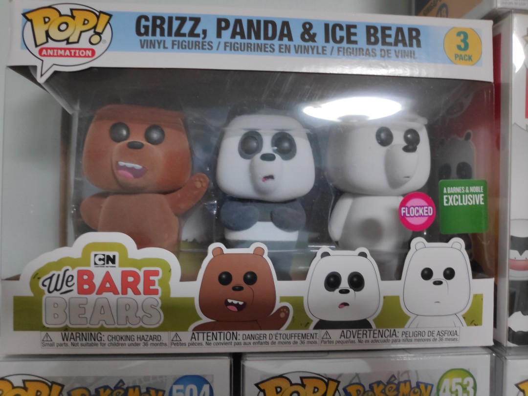 we bare bears funko pop flocked