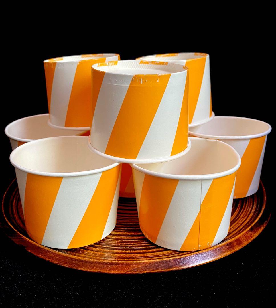 🔥Sale! 50pcs Ice Cream Disposable Paper Cups 220cc, Furniture & Home